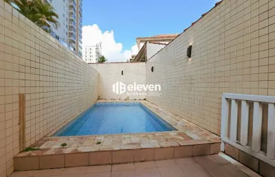 Casa sobreposta alta com 3 suítes e lazer privativo – 240m² | campo grande – santos/sp