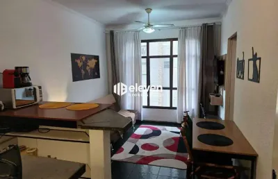 Apartamento flat venda 01 dormitório | 40m² | mobiliado | 1 vaga | frente mar | itararé | são vicente
