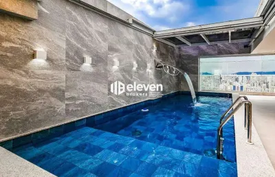 Cobertura triplex alto padrão com vista mar – 3 suítes, piscina privativa e 440m² no embaré