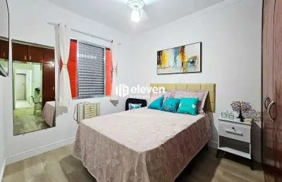 Kitnet mobiliada e reformada a 1 quadra da praia do itararé – são vicente/sp