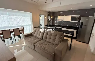 Apartamento mobiliado para aluguel | 1 suíte | andar alto | 57m² | 1 vaga | gonzaga | santos/sp