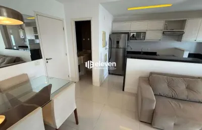 Apartamento mobiliado para aluguel | 1 suíte | andar alto vista livre | 57m² | 1 vaga | gonzaga | santos/sp