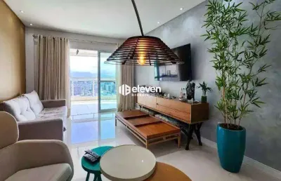Apartamento alto padrão com vista mar, 3 suítes e porteira fechada no boqueirão