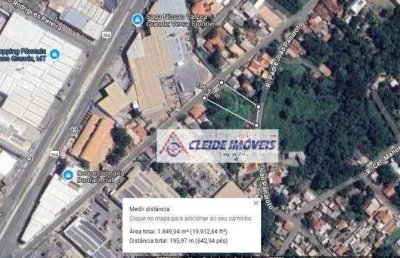 Vende terreno 1.850m², próximo av. feb várzea grande comercial 30 metros de frente