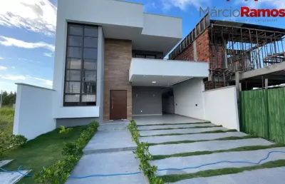 Espetacular casa em condomínio à venda em eusébio-ce, bairro jacunda! 4 quartos, 2 suítes, 4 vagas de garagem, 196m²!