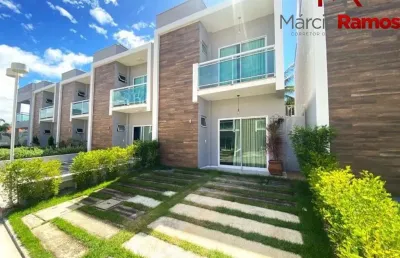 Casa em condomínio de luxo no centro de eusébio-ce: 3 quartos, 2 suítes, 2 vagas e 100m² de puro conforto!