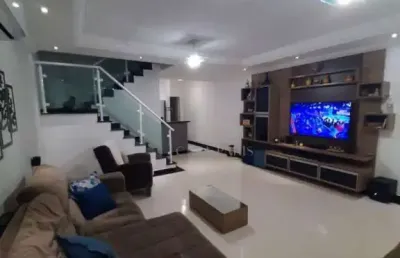 Sobrado à venda, 121 m² por r$ 605.000,00 - maracanã - praia grande/sp