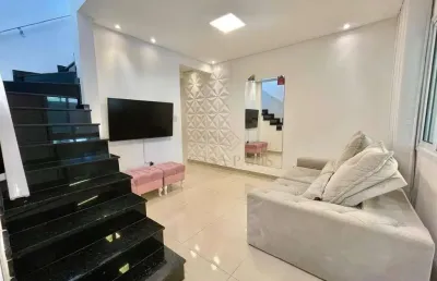 Sobrado com 2 dormitórios à venda, 90 m² por r$ 435.000,00 - maracanã - praia grande/sp