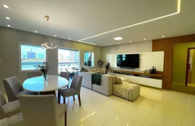 Apartamento mobiliado de alto padrão com 4 quartos à venda no canto do forte em praia grande, aceita financiamento bancário!
