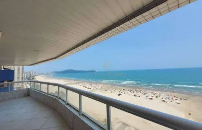 Apartamento amplo e com vista do mar à venda com 3 quartos em praia grande!