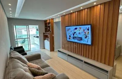 Apartamento mobiliado com 2 quartos à venda, 83 m² por r$ 779.000 - canto do forte - praia grande/sp