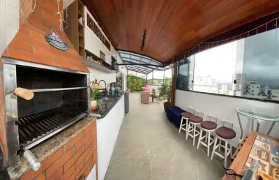 Cobertura com 3 dormitórios à venda, 174 m² por r$ 760.000,00 - caiçara - praia grande/sp