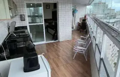 Apartamento com 2 dormitórios à venda, 94 m² por r$ 545.000,00 - caiçara - praia grande/sp