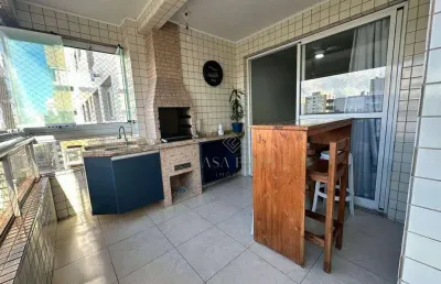 Apartamento com 3 dormitórios à venda, 134 m² por r$ 1.200.000,00 - canto do forte - praia grande/sp