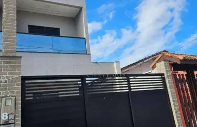 Sobrado com 3 dormitórios à venda, 100 m² por r$ 570.000,00 - maracanã - praia grande/sp