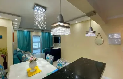 Apartamento com 2 dormitórios à venda, 86 m² por r$ 615.000,00 - caiçara - praia grande/sp