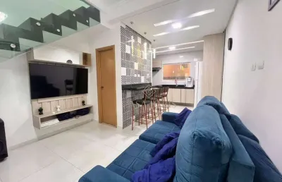 Sobrado com 2 dormitórios à venda, 50 m² por r$ 385.000,00 - caiçara - praia grande/sp