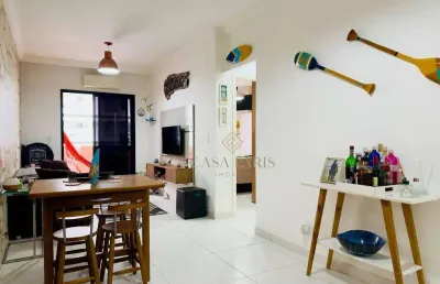 Apartamento elegante com 1 dormitório à venda, 64 m² por r$ 390.000 - canto do forte - praia grande/sp