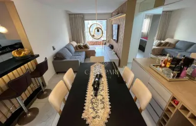 Apartamento grande com 2 dormitórios à venda todo mobiliado em praia grande!!!