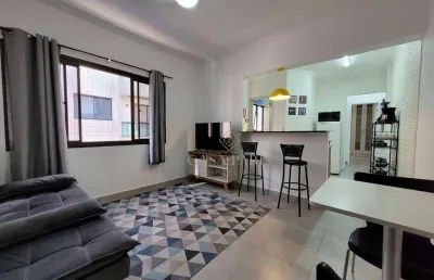 Apartamento grande com 1 dormitório à venda na vila guilhermina, perto da praia!!!