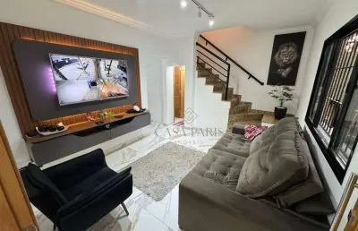 Sobrado com 3 dormitórios à venda, 101 m² por r$ 695.000 - vila guilhermina - praia grande/sp