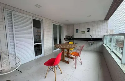 Apartamento com 3 dormitórios à venda, 110 m² por r$ 700.000,00 - caiçara - praia grande/sp