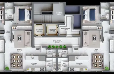 Apartamento com 3 quartos à venda na Rua 137, Meia Praia, Itapema
