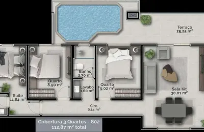 Cobertura com 3 quartos à venda na Rua Capitão Romualdo de Barros, Carvoeira, Florianópolis