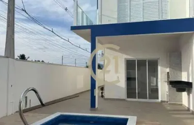 Sobrado com psicina 3 dormitórios 1 suíte golfinhos 550 mil