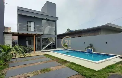 Casa com 3 dormitórios à venda, 140 m² por r$ 1.050.000 - massaguaçu - caraguatatuba/sp