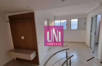 Apartamento duplex com 2 dormitórios à venda, 83 m² por r$ 490.000 - casa branca - santo andré/sp