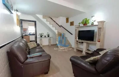 Sobrado com 3 dormitórios à venda, 128 m² por r$ 745.000,00 - santa paula - são caetano do sul/sp