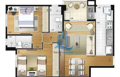 Apartamento com 2 dormitórios à venda, 70 m² por r$ 683.000,00 - fundação - são caetano do sul/sp