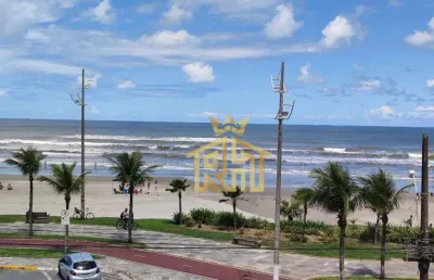 Apartamento 02 quartos frente praia amplo a venda - bairro caiçara - praia grande