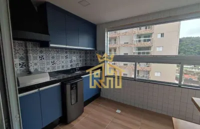 Apartamento mobiliado com 2 dormitórios à venda no canto do forte, praia grande, sp