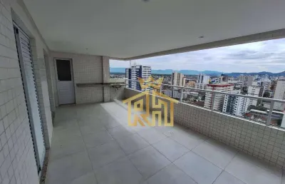 Apartamento novo - 03 suítes - varanda gourmet - 02 vagas - aviação - praia grande sp