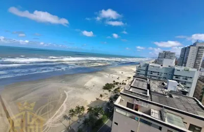 Apartamento 02 dormitórios (01 suíte) - varanda envidraçada vista mar definitiva com churrasqueira carvão - lazer completo - 02 vagas - aviação - pg