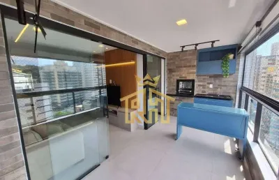 Lindo apartamento semi-mobiliado no canto do forte -  03 suítes - varanda gourmet - vista mar - lazer completo - 2 vagas privativas