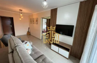 Apartamento 2 quartos (1 suíte) no bairro do canto do forte grande - sp