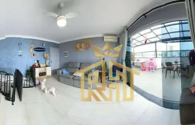 Cobertura  duplex de 3 dormitórios (2 suítes) no bairro do caiçara em praia grande - sp