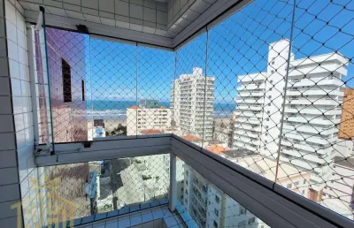 Apartamento mobiliado - 03 dormitórios (02 suítes) - varanda vista mar - lazer completo - 2 vagas - guiilhermina
