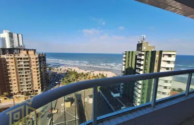 Linda vista mar - apartamento novo - 02 dormitórios (01 suíte) - sacada gourmet - lazer - 1 vaga - caiçara - praia grande (sp)