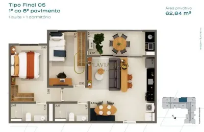 Apartamento com 2 quartos à venda na rua dom hélio paschoal, 200, bonfim paulista, ribeirão preto, 62 m2 por r$ 612.135