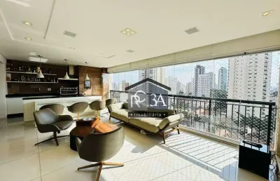 Apartamento à venda no jardim anália franco alto padrão mobiliado e decorado com 3 suítes, 4 vagas.