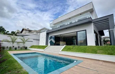 Casa nova de alto padrão no portal do paraíso ii – 4 quartos / 4 suítes e piscina em jundiaí/sp