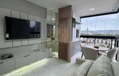 Mobiliado 74m² 2 suítes 1 vaga na meia praia em itapema - sc
