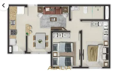 Apartamento com 2 quartos à venda no Jardim Residencial Veneza, Indaiatuba 