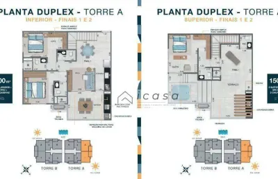 Apartamento duplex com 3 dormitórios à venda, 150 m² por r$ 794.000,00 - martim de sá - caraguatatuba/sp