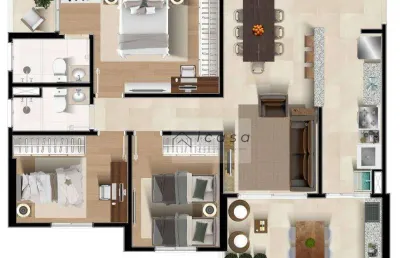 Apartamento com 3 dormitórios à venda, 83 m² por r$ 625.000,00 - jardim pereira do amparo - jacareí/sp