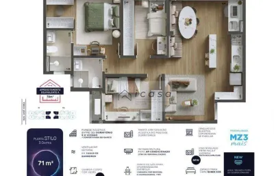 Apartamento com 3 dormitórios à venda, 71 m² por r$ 695.000,00 - parque industrial - são josé dos campos/sp